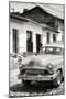 Cuba Fuerte Collection B&W - Cuban Taxi in Trinidad IV-Philippe Hugonnard-Mounted Photographic Print