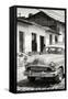 Cuba Fuerte Collection B&W - Cuban Taxi in Trinidad IV-Philippe Hugonnard-Framed Stretched Canvas