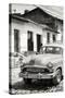 Cuba Fuerte Collection B&W - Cuban Taxi in Trinidad IV-Philippe Hugonnard-Stretched Canvas