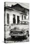 Cuba Fuerte Collection B&W - Cuban Taxi in Trinidad IV-Philippe Hugonnard-Stretched Canvas