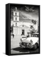 Cuba Fuerte Collection B&W - Iglesia San Juan Bautista de Remedios-Philippe Hugonnard-Framed Stretched Canvas