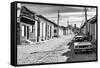 Cuba Fuerte Collection B&W - Lada Taxi in Trinidad II-Philippe Hugonnard-Framed Stretched Canvas