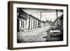 Cuba Fuerte Collection B&W - Lada Taxi in Trinidad-Philippe Hugonnard-Framed Photographic Print