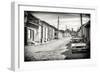 Cuba Fuerte Collection B&W - Lada Taxi in Trinidad-Philippe Hugonnard-Framed Photographic Print