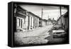 Cuba Fuerte Collection B&W - Lada Taxi in Trinidad-Philippe Hugonnard-Framed Stretched Canvas