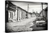 Cuba Fuerte Collection B&W - Lada Taxi in Trinidad-Philippe Hugonnard-Stretched Canvas