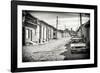 Cuba Fuerte Collection B&W - Lada Taxi in Trinidad-Philippe Hugonnard-Framed Photographic Print