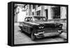 Cuba Fuerte Collection B&W - Old American Pontiac-Philippe Hugonnard-Framed Stretched Canvas