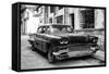 Cuba Fuerte Collection B&W - Old American Pontiac-Philippe Hugonnard-Framed Stretched Canvas