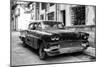 Cuba Fuerte Collection B&W - Old American Pontiac-Philippe Hugonnard-Mounted Photographic Print