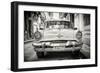 Cuba Fuerte Collection B&W - Old American Taxi Car-Philippe Hugonnard-Framed Photographic Print