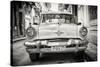 Cuba Fuerte Collection B&W - Old American Taxi Car-Philippe Hugonnard-Stretched Canvas