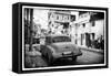 Cuba Fuerte Collection B&W - Old Car in the Streets of Havana III-Philippe Hugonnard-Framed Stretched Canvas
