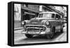 Cuba Fuerte Collection B&W - Old Chevrolet in Havana VII-Philippe Hugonnard-Framed Stretched Canvas