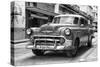 Cuba Fuerte Collection B&W - Old Chevrolet in Havana VII-Philippe Hugonnard-Stretched Canvas