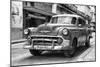 Cuba Fuerte Collection B&W - Old Chevrolet in Havana VII-Philippe Hugonnard-Mounted Photographic Print