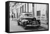 Cuba Fuerte Collection B&W - Old Chevy in Havana II-Philippe Hugonnard-Framed Stretched Canvas