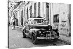 Cuba Fuerte Collection B&W - Old Chevy in Havana II-Philippe Hugonnard-Stretched Canvas