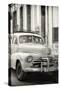 Cuba Fuerte Collection B&W - Old Chevy in Havana III-Philippe Hugonnard-Stretched Canvas