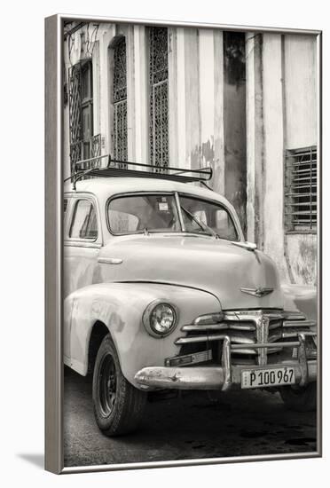 Cuba Fuerte Collection B&W - Old Chevy in Havana III-Philippe Hugonnard-Framed Photographic Print