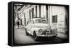 Cuba Fuerte Collection B&W - Old Chevy in Havana-Philippe Hugonnard-Framed Stretched Canvas