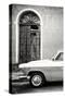 Cuba Fuerte Collection B&W - Old Classic Car in Santa Clara III-Philippe Hugonnard-Stretched Canvas