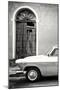 Cuba Fuerte Collection B&W - Old Classic Car in Santa Clara III-Philippe Hugonnard-Mounted Photographic Print