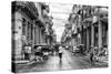 Cuba Fuerte Collection B&W - Old Havana Street II-Philippe Hugonnard-Stretched Canvas