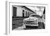 Cuba Fuerte Collection B&W - Plymouth Classic Car II-Philippe Hugonnard-Framed Photographic Print