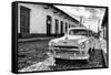 Cuba Fuerte Collection B&W - Plymouth Classic Car II-Philippe Hugonnard-Framed Stretched Canvas