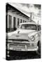 Cuba Fuerte Collection B&W - Plymouth Classic Car III-Philippe Hugonnard-Stretched Canvas