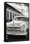 Cuba Fuerte Collection B&W - Plymouth Classic Car III-Philippe Hugonnard-Framed Stretched Canvas