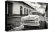 Cuba Fuerte Collection B&W - Plymouth Classic Car-Philippe Hugonnard-Stretched Canvas