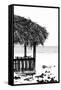 Cuba Fuerte Collection B&W - Quiet Beach II-Philippe Hugonnard-Framed Stretched Canvas