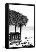 Cuba Fuerte Collection B&W - Quiet Beach II-Philippe Hugonnard-Framed Stretched Canvas