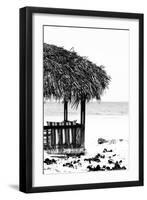 Cuba Fuerte Collection B&W - Quiet Beach II-Philippe Hugonnard-Framed Photographic Print
