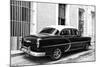 Cuba Fuerte Collection B&W - Retro Taxi II-Philippe Hugonnard-Mounted Photographic Print