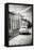 Cuba Fuerte Collection B&W - Sancti Spiritus Street Scene III-Philippe Hugonnard-Framed Stretched Canvas