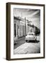 Cuba Fuerte Collection B&W - Sancti Spiritus Street Scene III-Philippe Hugonnard-Framed Photographic Print