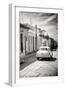 Cuba Fuerte Collection B&W - Sancti Spiritus Street Scene III-Philippe Hugonnard-Framed Photographic Print