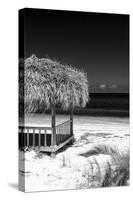 Cuba Fuerte Collection B&W - Tropical Beach Umbrella II-Philippe Hugonnard-Stretched Canvas