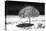 Cuba Fuerte Collection B&W - Tropical Beach Umbrella III-Philippe Hugonnard-Stretched Canvas