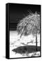 Cuba Fuerte Collection B&W - Tropical Beach Umbrella IV-Philippe Hugonnard-Framed Stretched Canvas