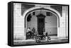 Cuba Fuerte Collection B&W - Urban Scene in Havana-Philippe Hugonnard-Framed Stretched Canvas