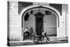 Cuba Fuerte Collection B&W - Urban Scene in Havana-Philippe Hugonnard-Stretched Canvas