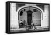 Cuba Fuerte Collection B&W - Urban Scene in Havana-Philippe Hugonnard-Framed Stretched Canvas