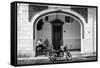 Cuba Fuerte Collection B&W - Urban Scene in Havana-Philippe Hugonnard-Framed Stretched Canvas