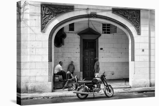 Cuba Fuerte Collection B&W - Urban Scene in Havana-Philippe Hugonnard-Stretched Canvas