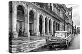 Cuba Fuerte Collection B&W - Vintage Car in Havana VII-Philippe Hugonnard-Stretched Canvas