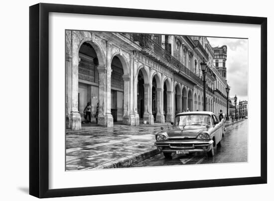 Cuba Fuerte Collection B&W - Vintage Car in Havana VII-Philippe Hugonnard-Framed Photographic Print